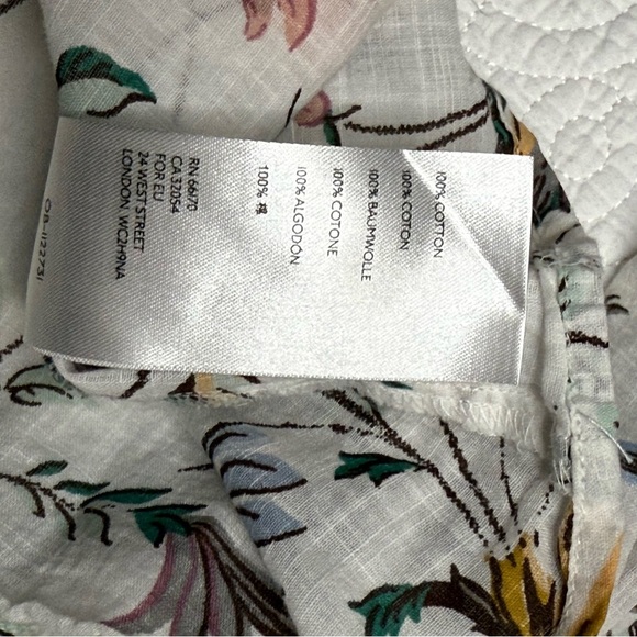 Floral Print Women's Top Ginevra Lace Babydoll Blouse 100% cotton - Picture 12 of 14